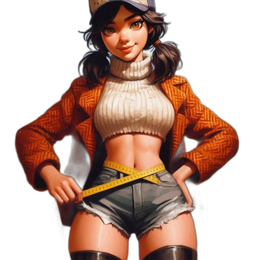 jacket, staff, comic book art, concept art transparent PNG cut-out