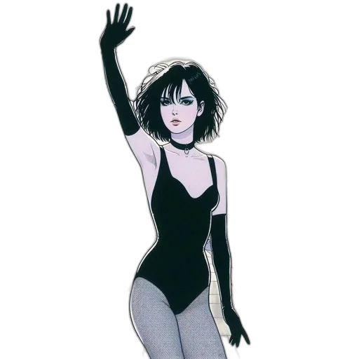 dress, comic book art, concept art, cartoon transparent PNG cut-out