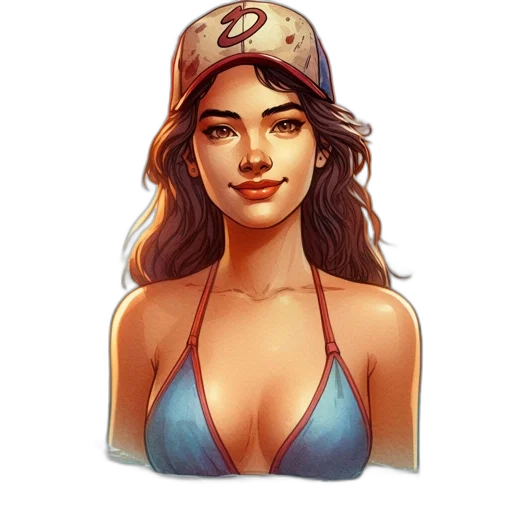 hat, face, jewelry, comic book art transparent PNG cut-out
