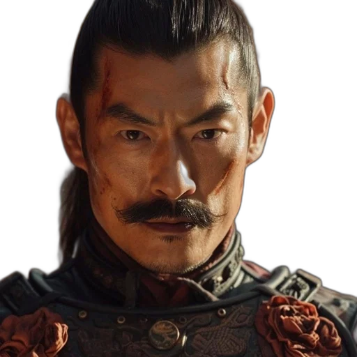 face, dragon, staff, sword transparent PNG cut-out