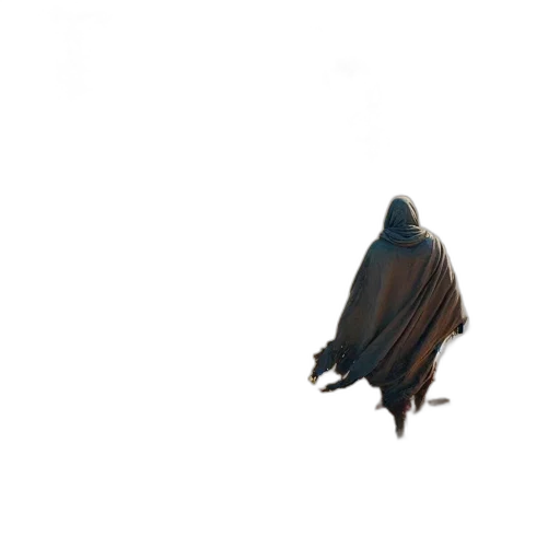 creature, jacket, dress, mask transparent PNG cut-out