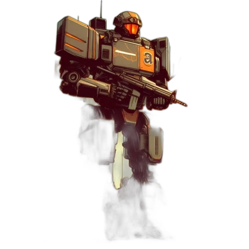 robot, weapon, staff, concept art transparent PNG cut-out