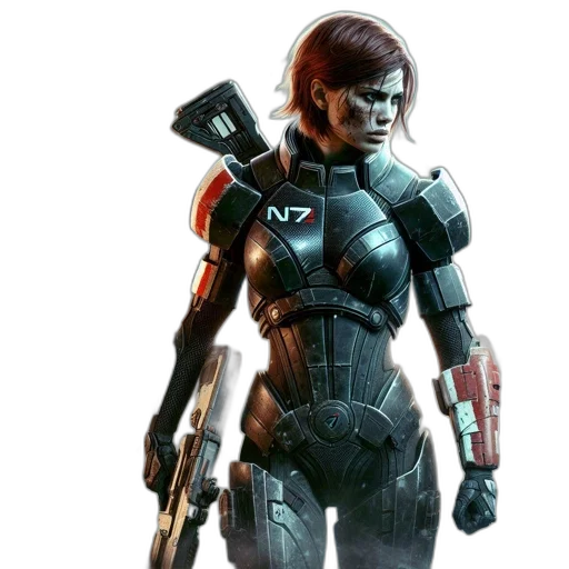 robot, weapon, concept art, cyberpunk transparent PNG cut-out