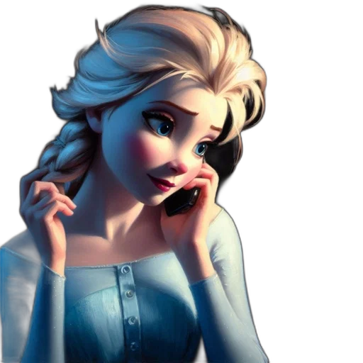 face, dress, 3d render, concept art transparent PNG cut-out