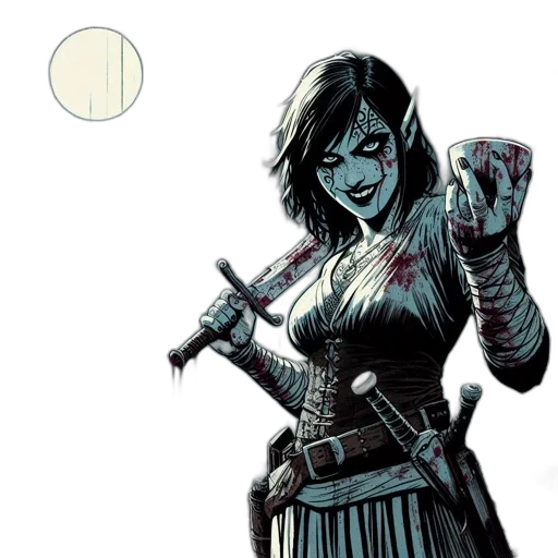 comic book art, concept art, fantasy art, gloomy transparent PNG cut-out