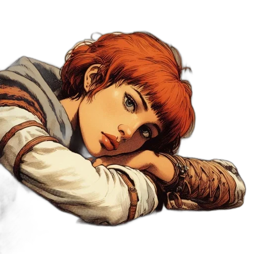 face, comic book art, concept art, fantasy art transparent PNG cut-out