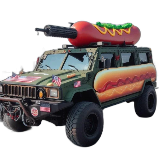 car, weapon, food, animal transparent PNG cut-out