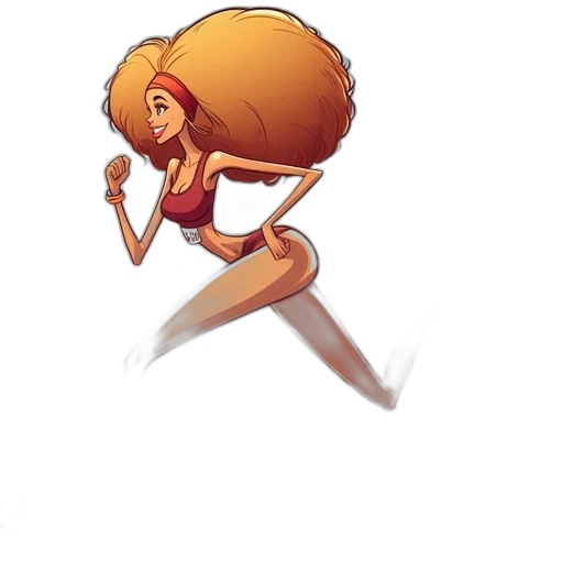 hair, dress, staff, creature transparent PNG cut-out