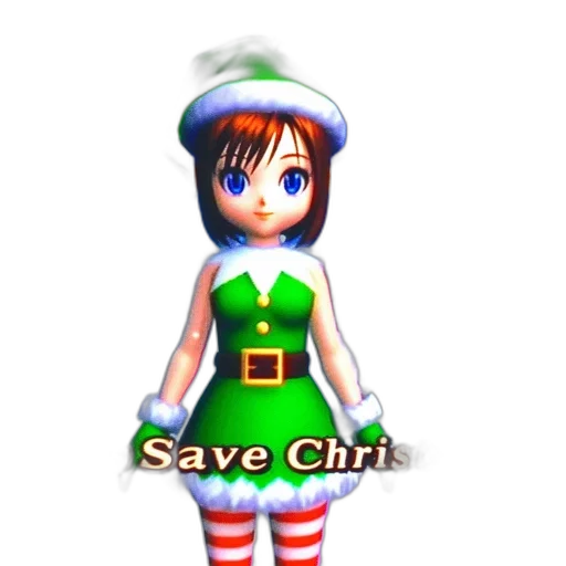 dress, hat, 3d render, pixel art transparent PNG cut-out