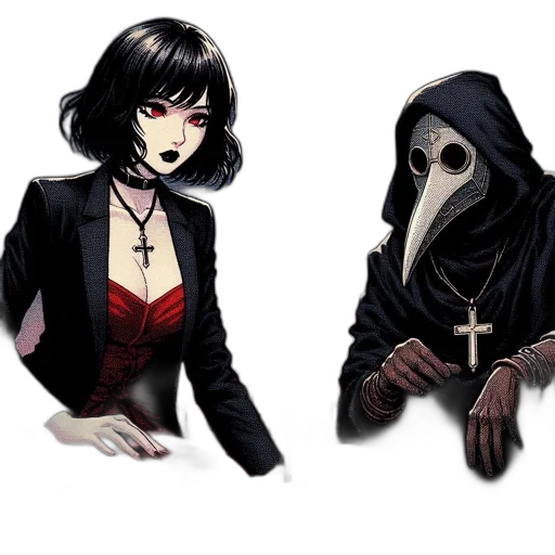 mask, concept art, comic book art, fantasy art transparent PNG cut-out