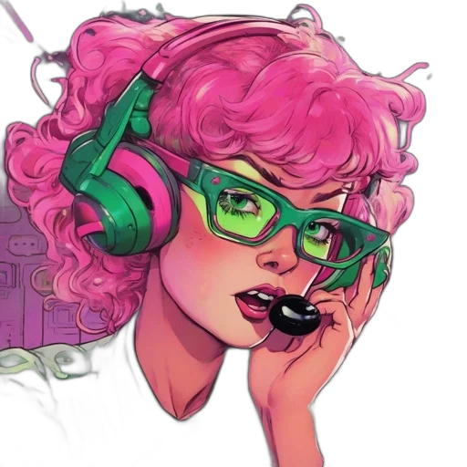 cyberpunk, comic book art, concept art, cartoon transparent PNG cut-out