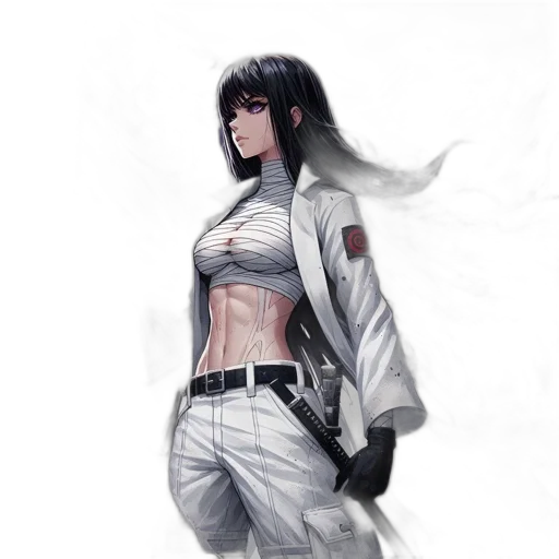 jacket, robot, sword, concept art transparent PNG cut-out