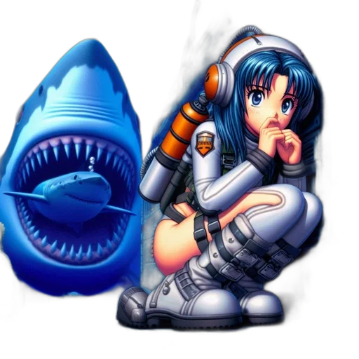 pixel art, concept art, vaporwave, fantasy art transparent PNG cut-out