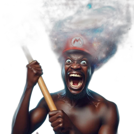 staff, hat, face, weapon transparent PNG cut-out