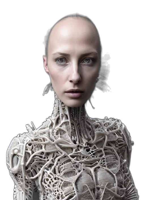 robot, jewelry, hair, dress transparent PNG cut-out