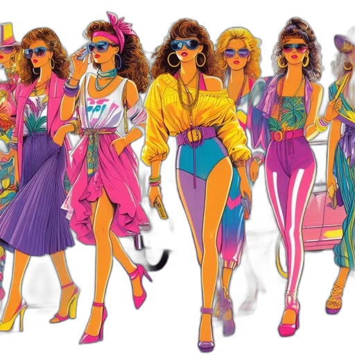 vaporwave, concept art, neon, pastel transparent PNG cut-out