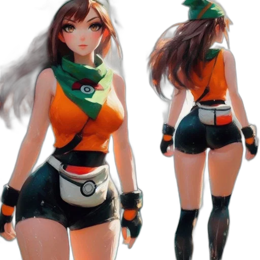 concept art, 3d render, fantasy art, green transparent PNG cut-out