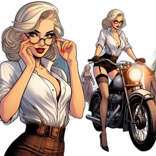 comic book art, concept art, cartoon, fantasy art transparent PNG cut-out