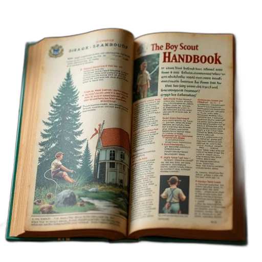 boy, scout, handbook, comprehensive transparent PNG cut-out