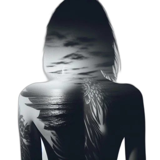 dress, mask, hair, creature transparent PNG cut-out