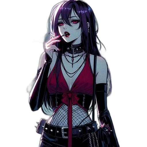 staff, jewelry, dress, cyberpunk transparent PNG cut-out