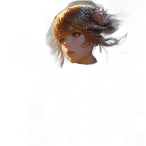 face, mask, hair, staff transparent PNG cut-out