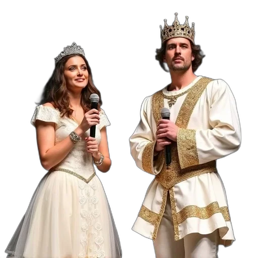 crown, dress, concept art, man transparent PNG cut-out