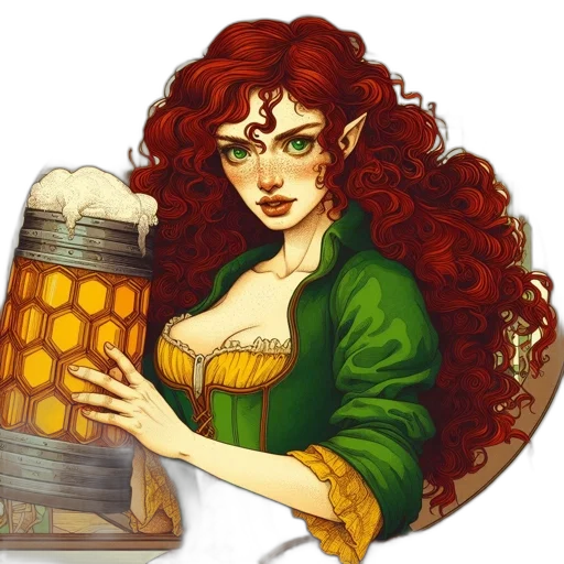 fantasy art, pixel art, concept art, comic book art transparent PNG cut-out