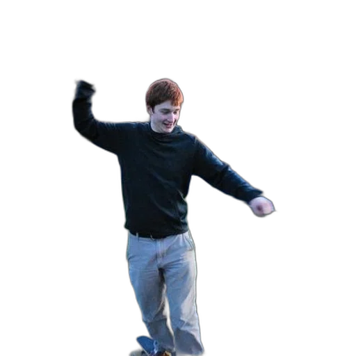 3d render, concept art, man, black transparent PNG cut-out