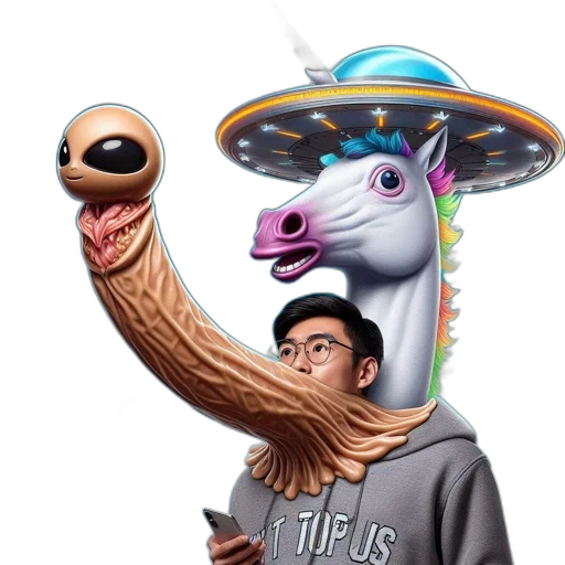staff, creature, hat, animal transparent PNG cut-out