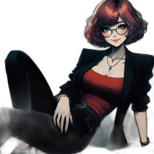 dress, jacket, staff, weapon transparent PNG cut-out