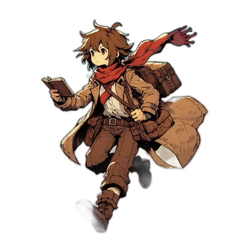 staff, jacket, weapon, dragon transparent PNG cut-out