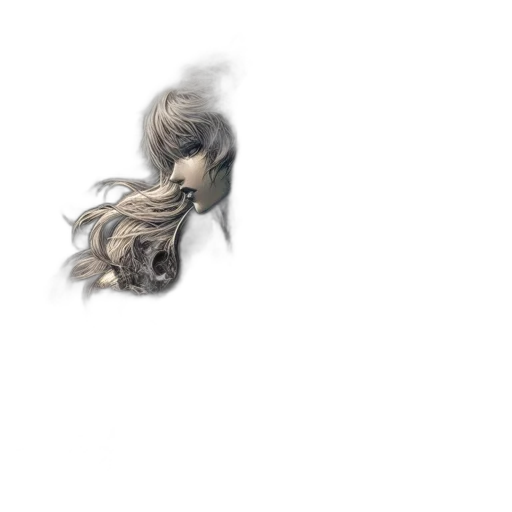 hair, face, dragon, mask transparent PNG cut-out