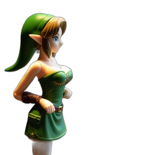 dress, staff, hat, 3d render transparent PNG cut-out