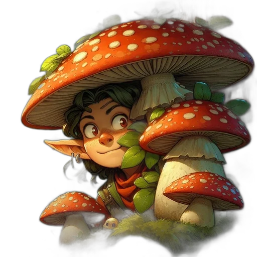 food, hat, umbrella, concept art transparent PNG cut-out