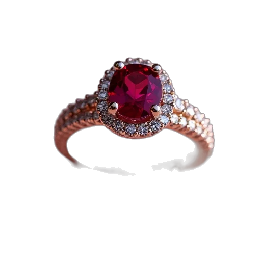 jewelry, crown, 3d render, red transparent PNG cut-out