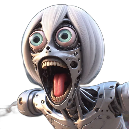 robot, mask, face, creature transparent PNG cut-out