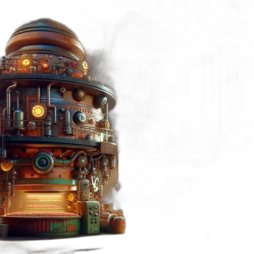 robot, concept art, 3d render, photorealistic transparent PNG cut-out