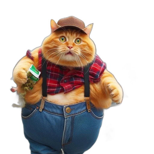 bottle, animal, hat, jacket transparent PNG cut-out