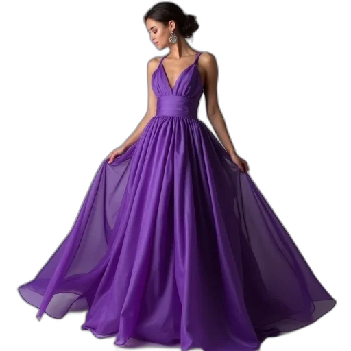 dress, woman, wearing, purple transparent PNG cut-out