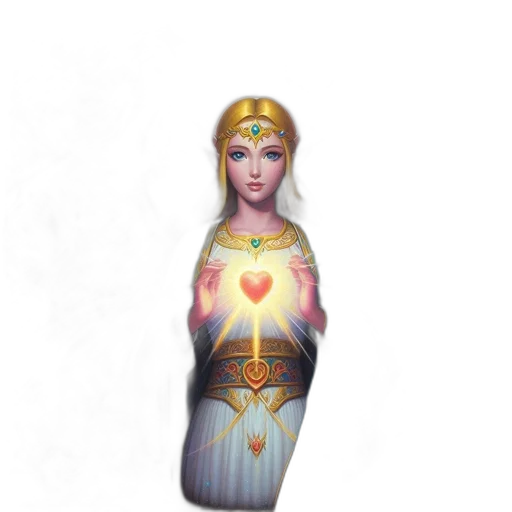 dress, jewelry, crown, staff transparent PNG cut-out