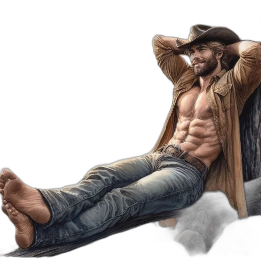 hat, jacket, photorealistic, fantasy art transparent PNG cut-out
