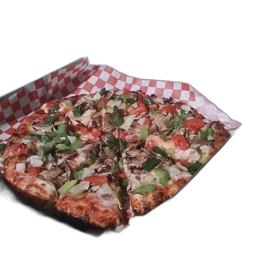 food, 3d render, pizza, mushrooms transparent PNG cut-out