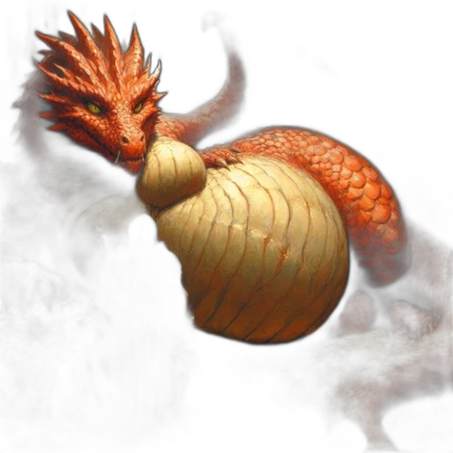 dragon, creature, staff, animal transparent PNG cut-out