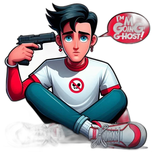 weapon, mask, jacket, face transparent PNG cut-out