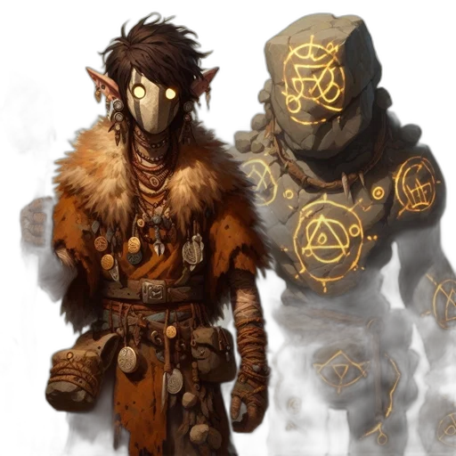 mask, staff, concept art, fantasy art transparent PNG cut-out
