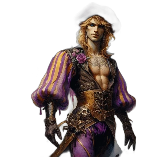 fantasy art, concept art, photorealistic, male transparent PNG cut-out