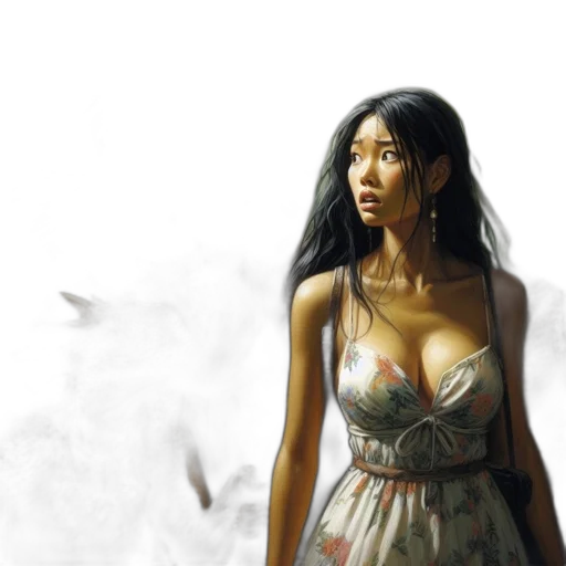 dress, fantasy art, concept art, photorealistic transparent PNG cut-out