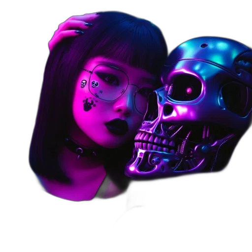 mask, face, jewelry, vaporwave transparent PNG cut-out
