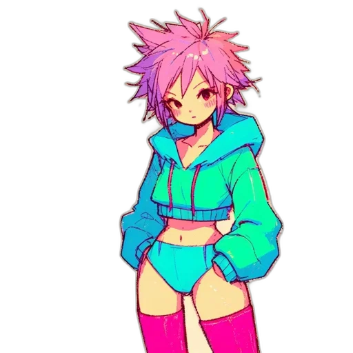jacket, creature, dress, staff transparent PNG cut-out
